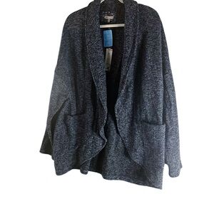 Mod-O-Doc Navy Blue Ribbed Oversized Cardigan Sz L
